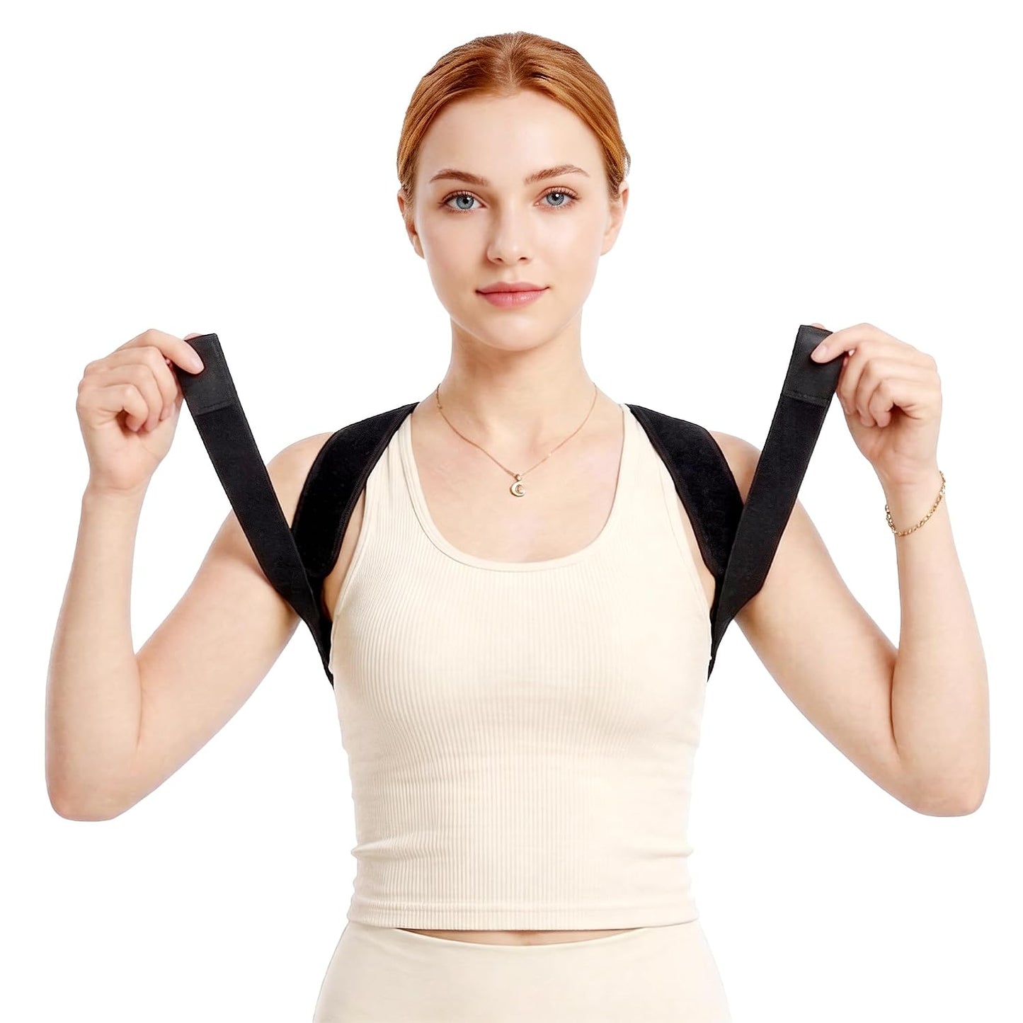 Upper Back Brace Posture Corrector for Women and Men, Adjustable Upper & Mid Back Support, Breathable Back Straightener for Neck, Shoulder & Clavicle Pain Relief