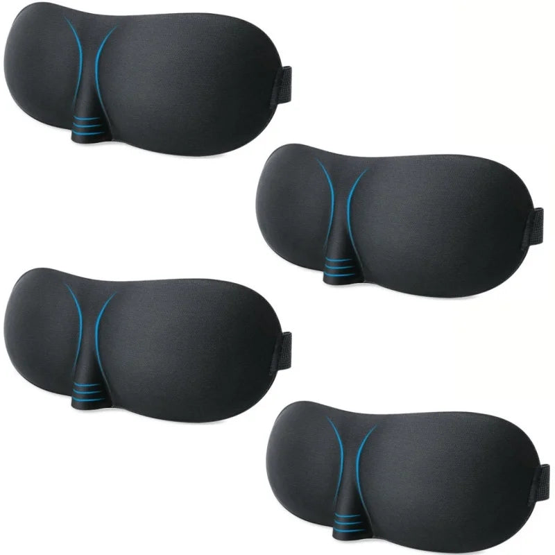 3D Contoured Sleep Mask Unisex Light Blocking Soft Eye Patch Breathable Skin-Friendly Sleeping Eye Mask for Nap Travel Yoga