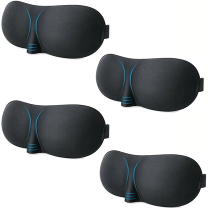 3D Contoured Sleep Mask Unisex Light Blocking Soft Eye Patch Breathable Skin-Friendly Sleeping Eye Mask for Nap Travel Yoga