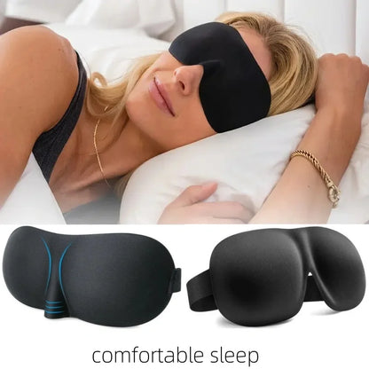 3D Contoured Sleep Mask Unisex Light Blocking Soft Eye Patch Breathable Skin-Friendly Sleeping Eye Mask for Nap Travel Yoga